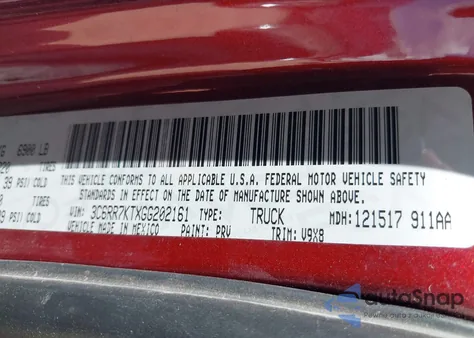 2016 Ram 1500 Express из США, поврежденный, VIN 3C6RR7KTXGG202161